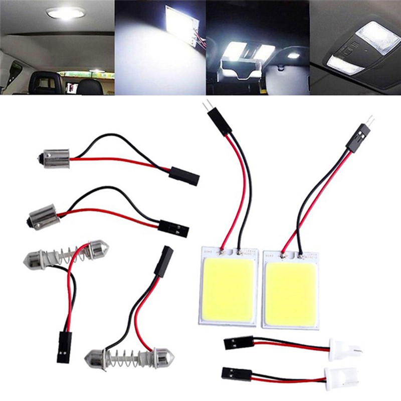 Set 2 đèn 24SMD COB chuyên dụng dùng để gắn trần xe ô tô