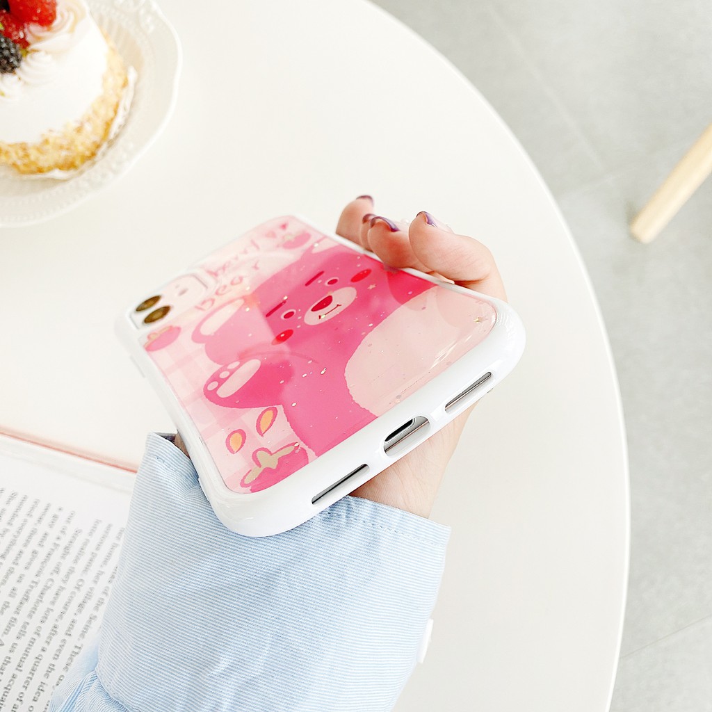 Ốp lưng iphone Gấu Berry V2 viền cong 5/5s/6/6plus/6s/6splus/7/7plus/8/8plus/x/xr/xs/11/12/pro/max/plus/promax | BigBuy360 - bigbuy360.vn