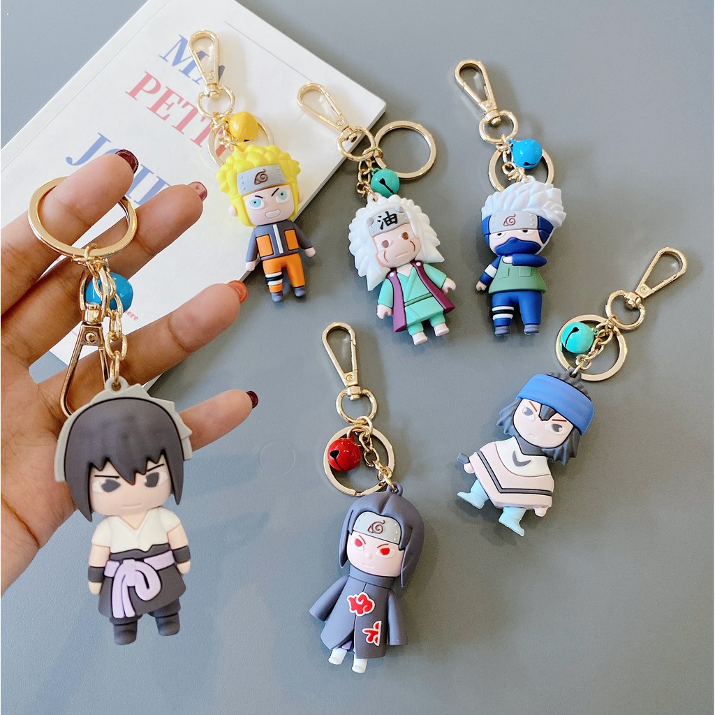 Cartoon creative geometric multi-faceted series "Naruto" doll key chain cute character key chain car hanging backpack gift