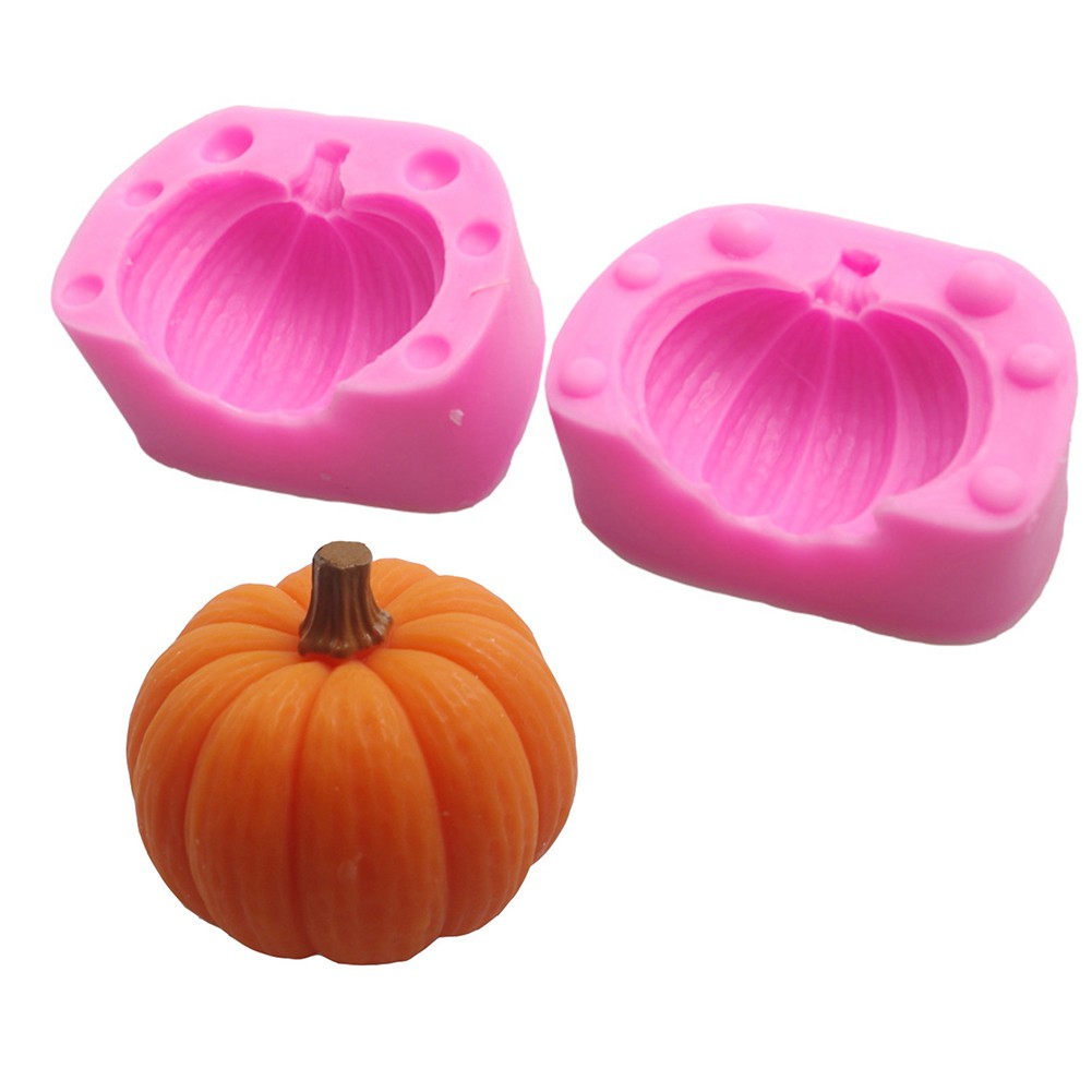 Khuôn Làm Bánh Hình Quả Bí Ngô 3d Bằng Silicon Tiện Dụng