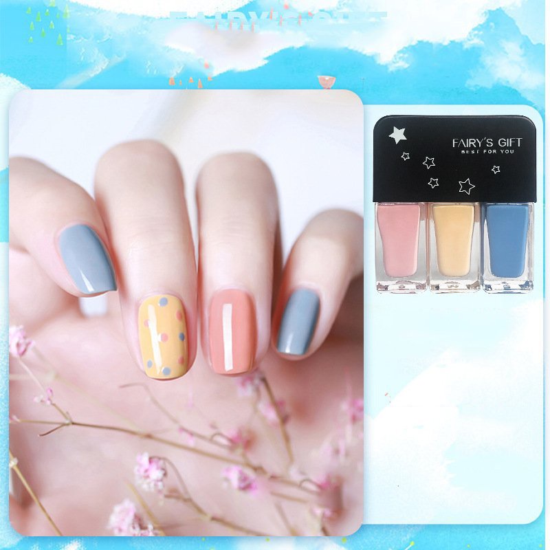 Set 3 lọ sơn móng tay Pohanu sơn gel móng tay bóng nhiều màu nail color SM12