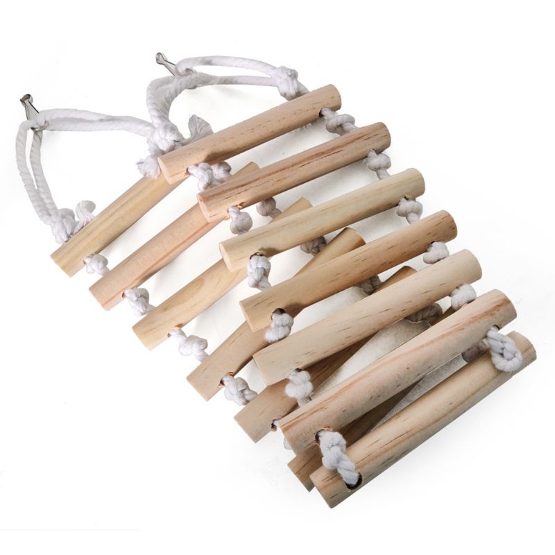 Thang Leo Đồ Chơi Bằng Gỗ Dễ Lắp Đặt Cho Chim Cảnh / Chuột Hamster Cỡ Nhỏ / Vừa