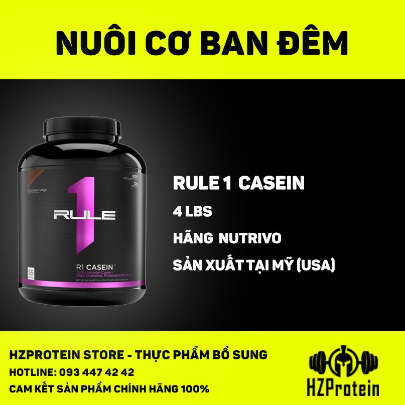 R1 CASEIN - SỮA NUÔI CƠ BAN ĐÊM RULE1 4LB