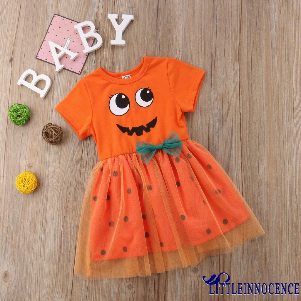 Đầm hình bí ngô haloween xinh xắn dành cho bé gái