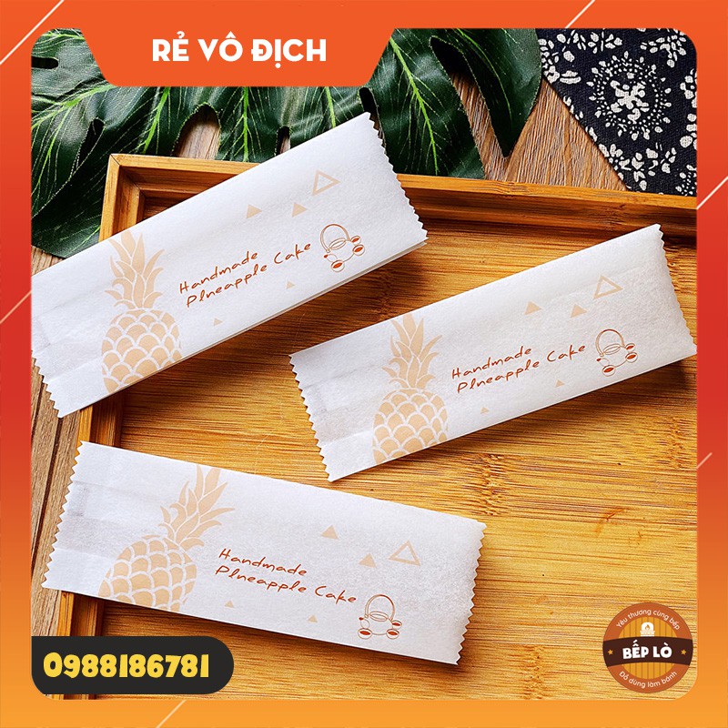 Túi đựng bánh Dứa handmade SANG TRỌNG set 100 túi