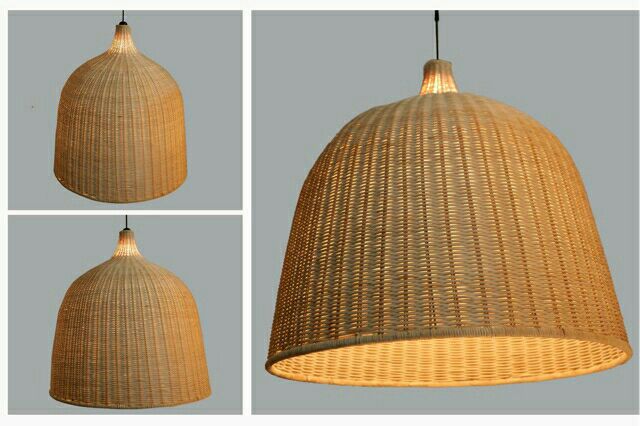Đèn mây tre hình chuông gió đẹp bền