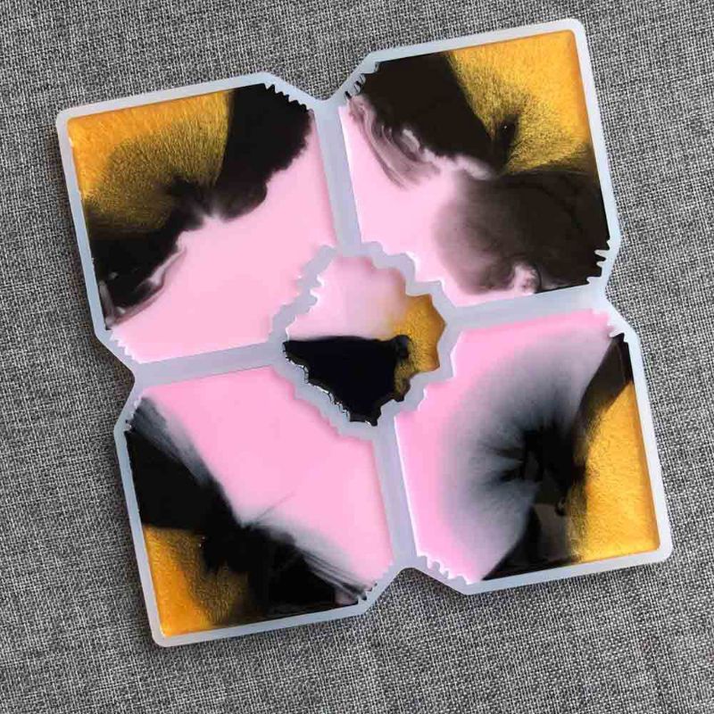 Sa Khuôn Silicone Làm Đế Lót Ly Bằng Resin Dày Dặn DIY