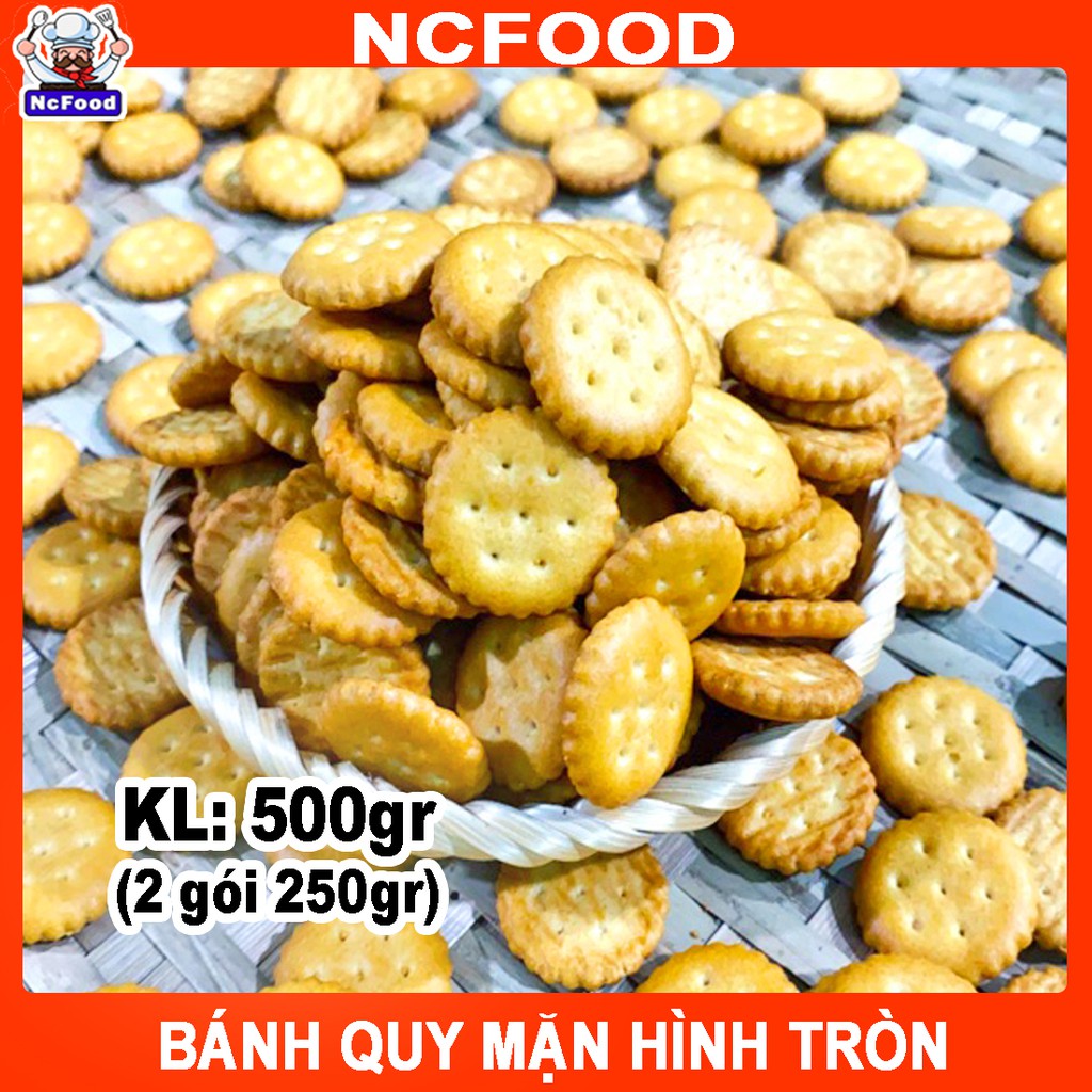 Bánh Quy Mặn Hình Tròn 500gr (NCFOOD)