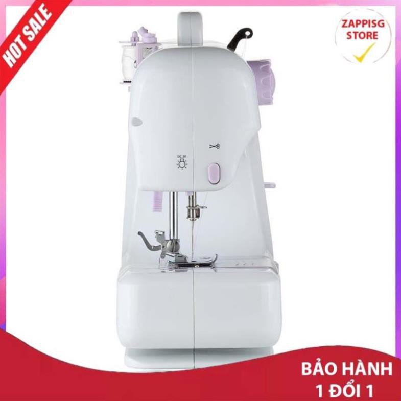 Sale Máy May Mini Gia Đình FHSM505 12 Kiểu May, Có Vắt Sổ