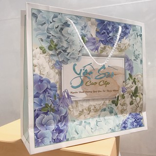 Túi giấy lớn 27x27x9cm đựng hộp hoa mai, đài loan kèm hộp đường phèn rộng rãi