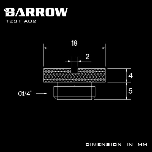 Fitting stop chặn, dùng cho tản nhiệt nước custom Barrow TZS1-A02