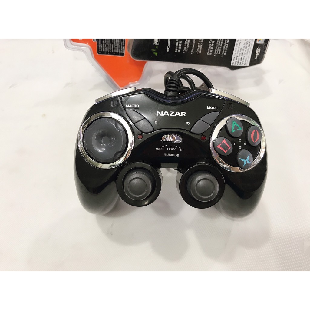 TAY CẦM CHƠI GAME ĐƠN RUNG NAZAR V33 CÓ DÂY CỔNG CẮM USB