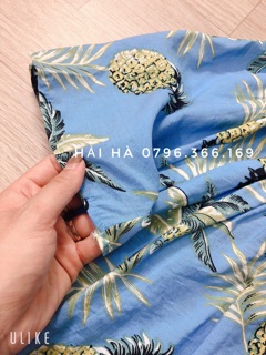 Set đồ đôi áo sơ mi + váy trễ vai
