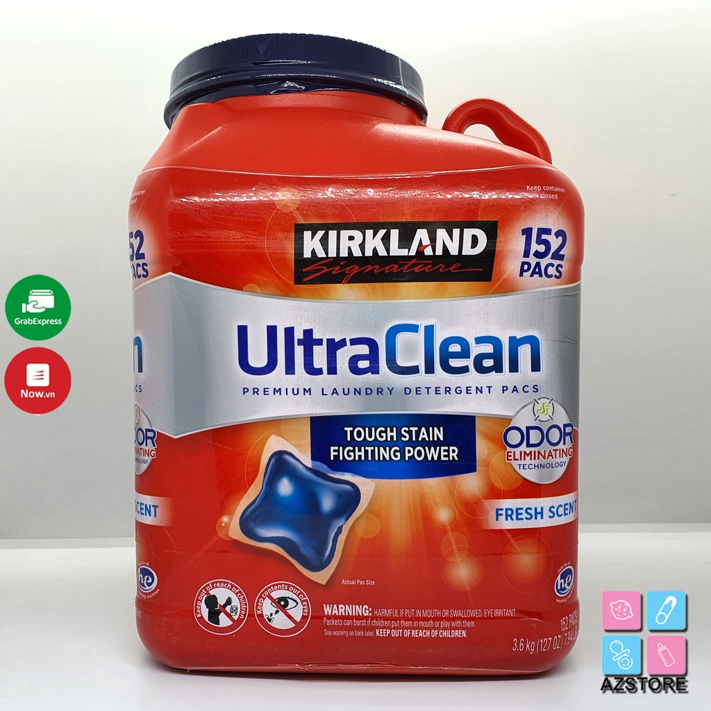 Viên giặt xả kháng khuẩn Ultra Clean - Kirkland Signature Ultra Clean 152 viên