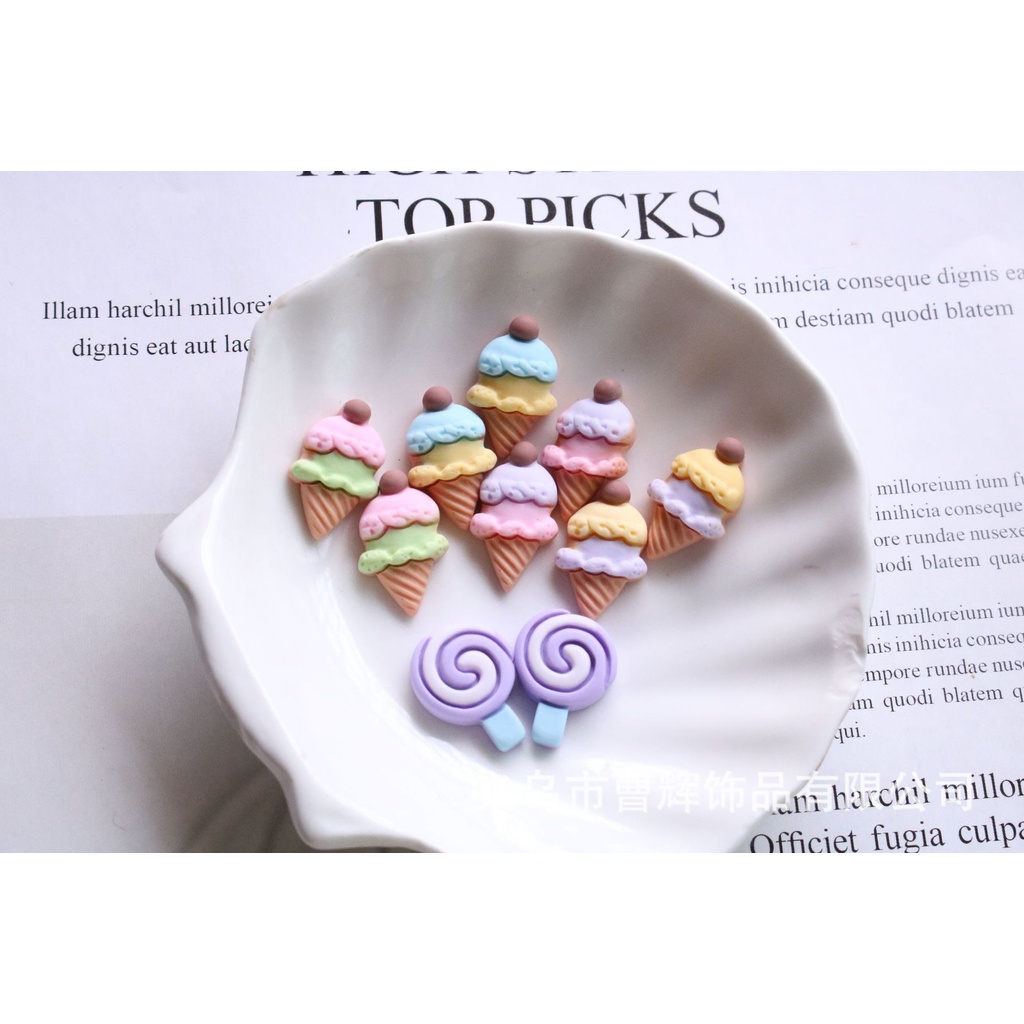Charm  Slime/ Dụng Cụ Charm Trang Trí  Hình Bánh & Kem