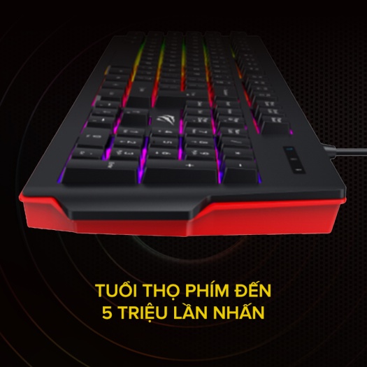 [Mã SKAMSALE03 giảm 10% đơn 200k] Bàn Phím Gaming RGB HAVIT KB866L, 104 Keys, Thiết Kế Công Thái Học, Tổ Hợp Phím Fn