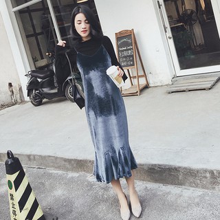 Váy nhung đuôi cá