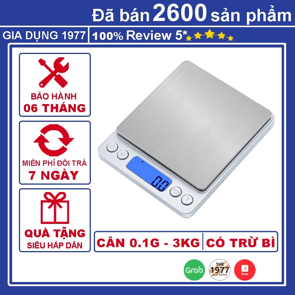 Cân Điện Tử Mini Cân Tiểu Ly Nhà Bếp Cao Cấp 2022 MIFAN 0.01g - 3kg - Nhỏ Gọn, Siêu Chính Xác, Thép Không Gỉ, Màn LCD