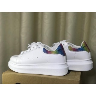 Giày thể thao nữ MCQ gót nhũ phản quang phát sáng mã 888 đế 3cm hot hit