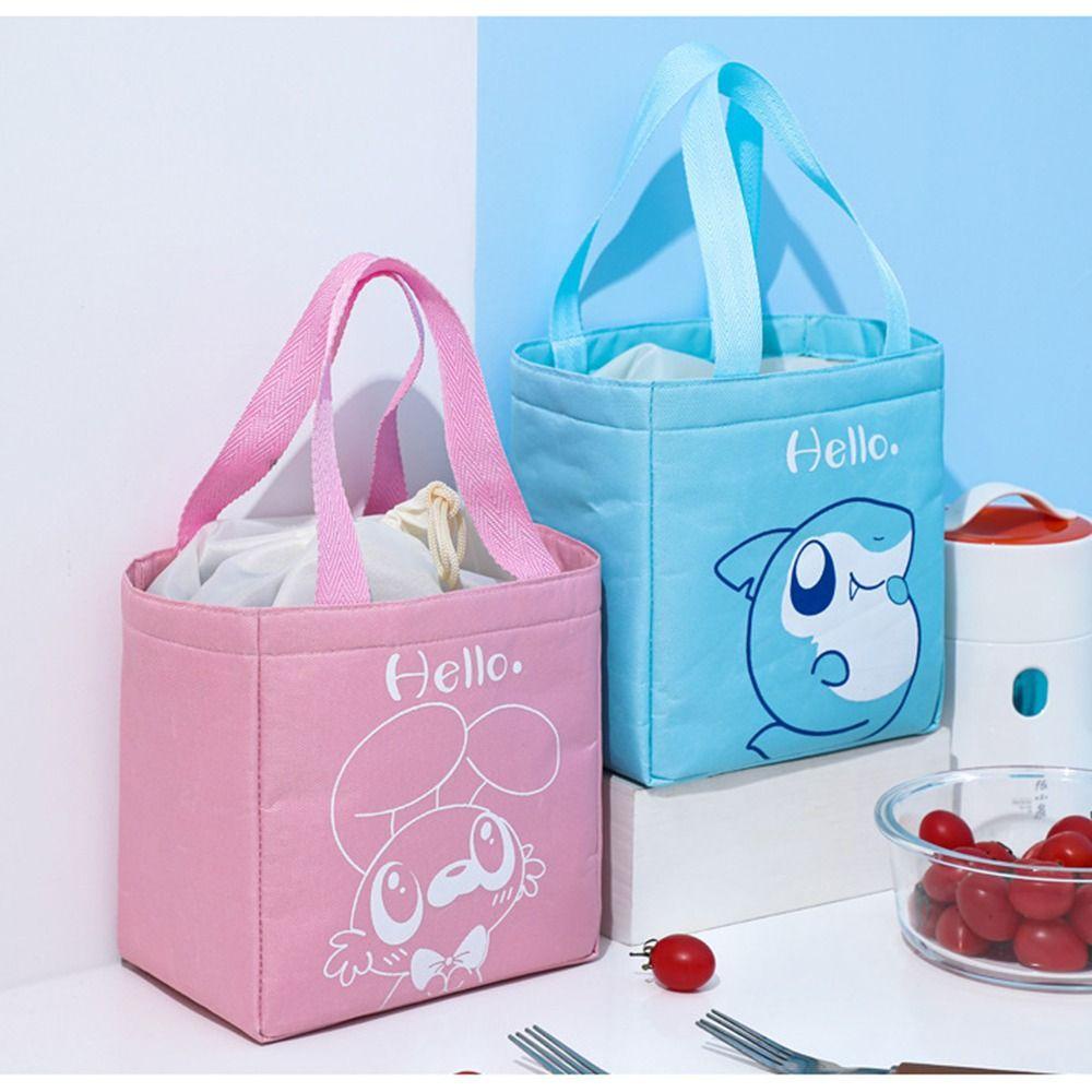 Túi Giữ Nhiệt Đựng Hộp Cơm Họa Tiết Hoạt Hình Dễ Thương