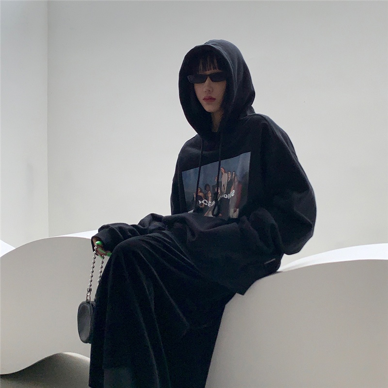 NRVP Áo Hoodie Dáng Rộng Thời Trang Hàn Quốc 2022 Dành Cho Nữ