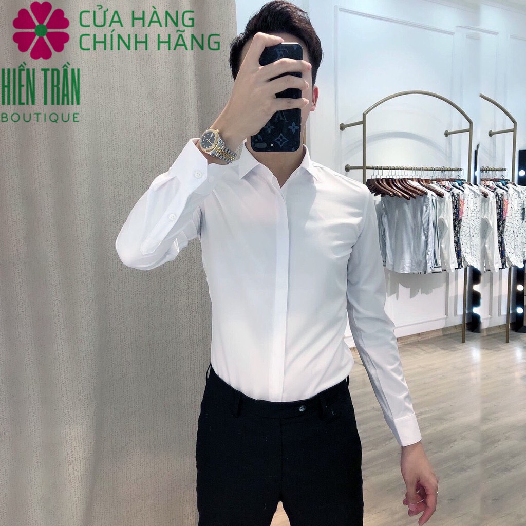 Áo sơ mi nam Ruby Fashion giấu cúc vải chống nhăn, phong cách Hàn Quốc | BigBuy360 - bigbuy360.vn