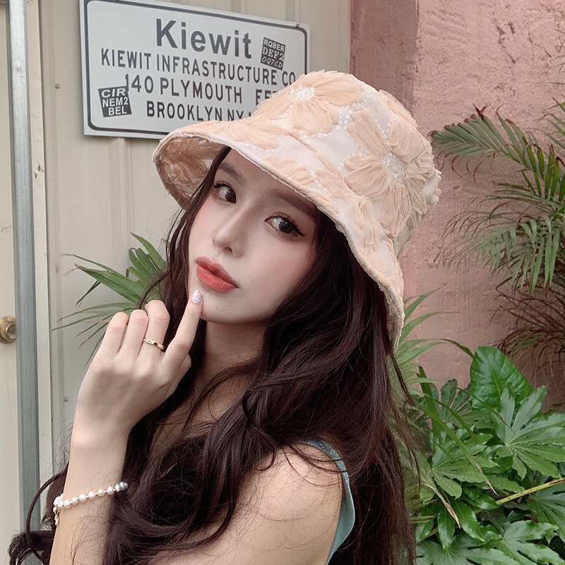 Nón Bucket Ren Thời Trang Xuân Thu Mẫu Mới 2021 Dễ Phối Đồ Phong Cách ins Dành Cho Nữ