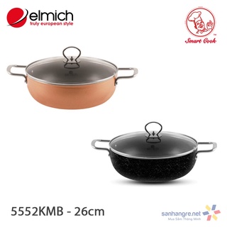 Mua Nồi lẩu Elmich Smartcook 26cm vung kính dùng bếp từ chính hãng (giao màu ngẫu nhiên)