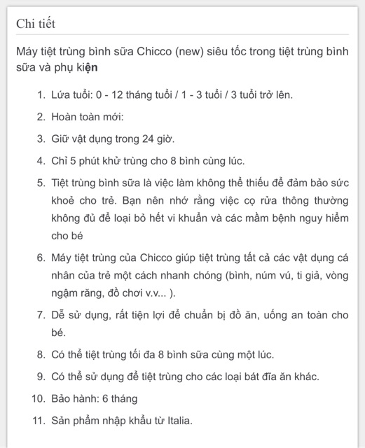 Máy tiệt trùng bình sữa