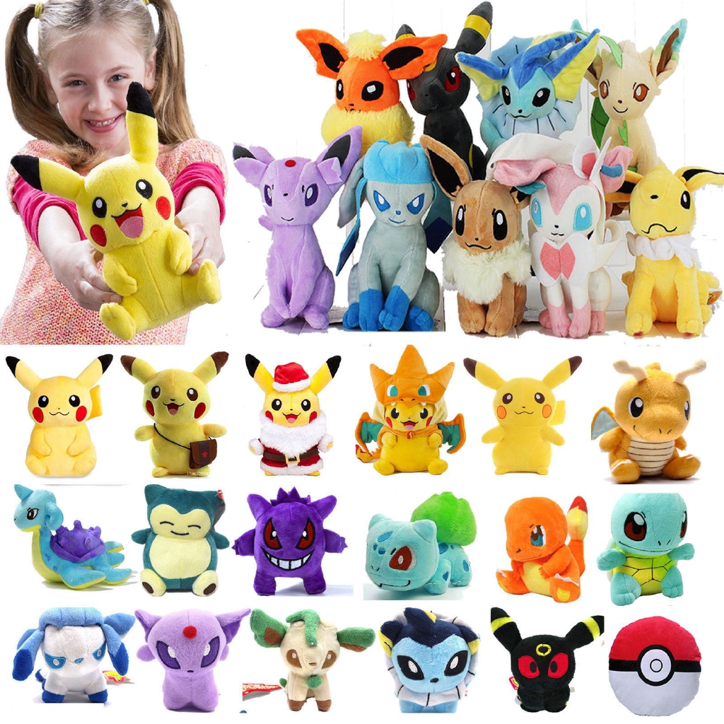 Pokemon Go Pikachu Eevee Squirtle Đồ chơi nhồi bông sang trọng Hình