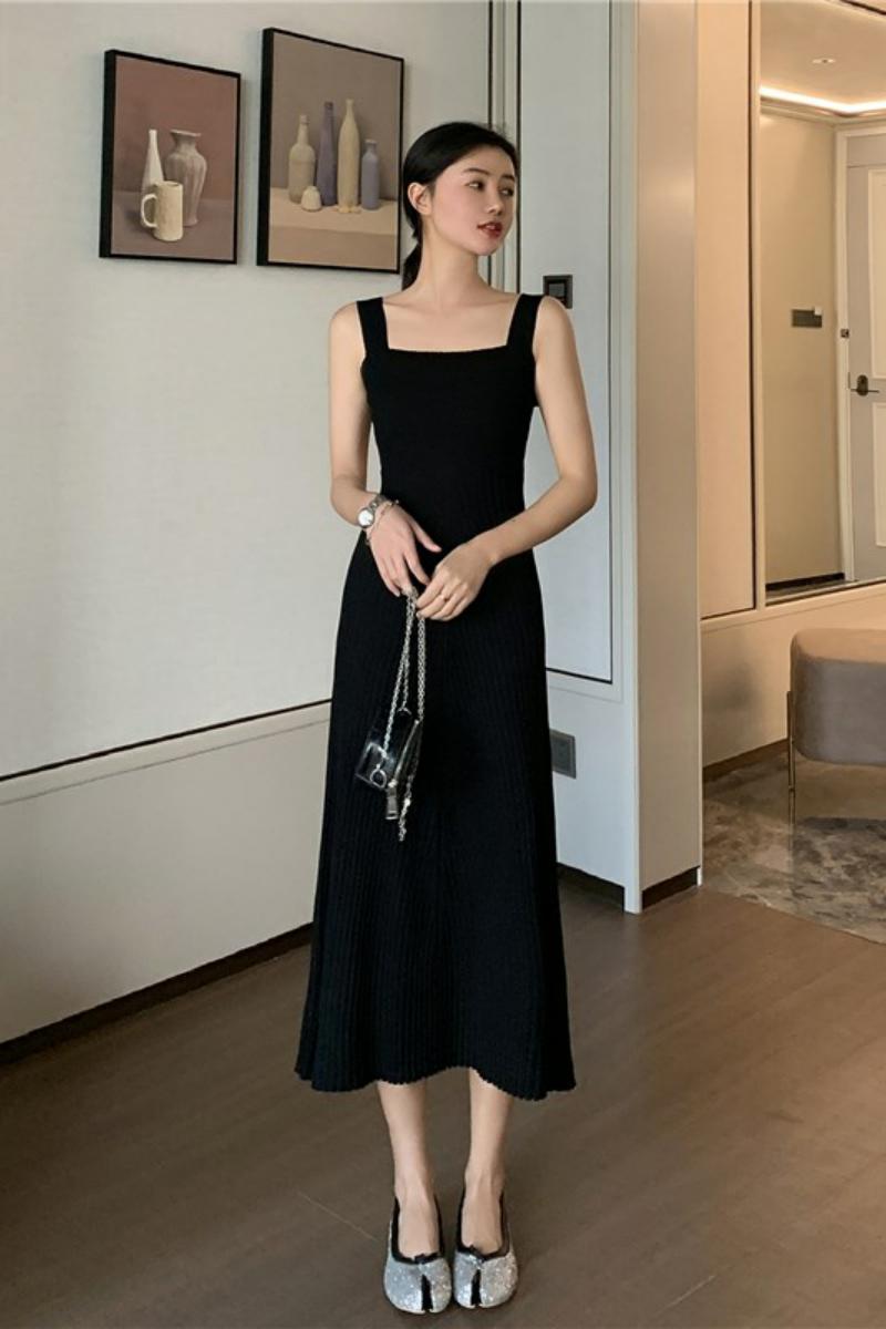 Women's suspender skirt new sleeveless dress knitted suspender dress | BigBuy360 - bigbuy360.vn