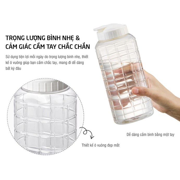 Bình đụng nước Lock&Lock Chess Water Bottle HAP810 1L HAP812 1.5L - TRUCANHSG