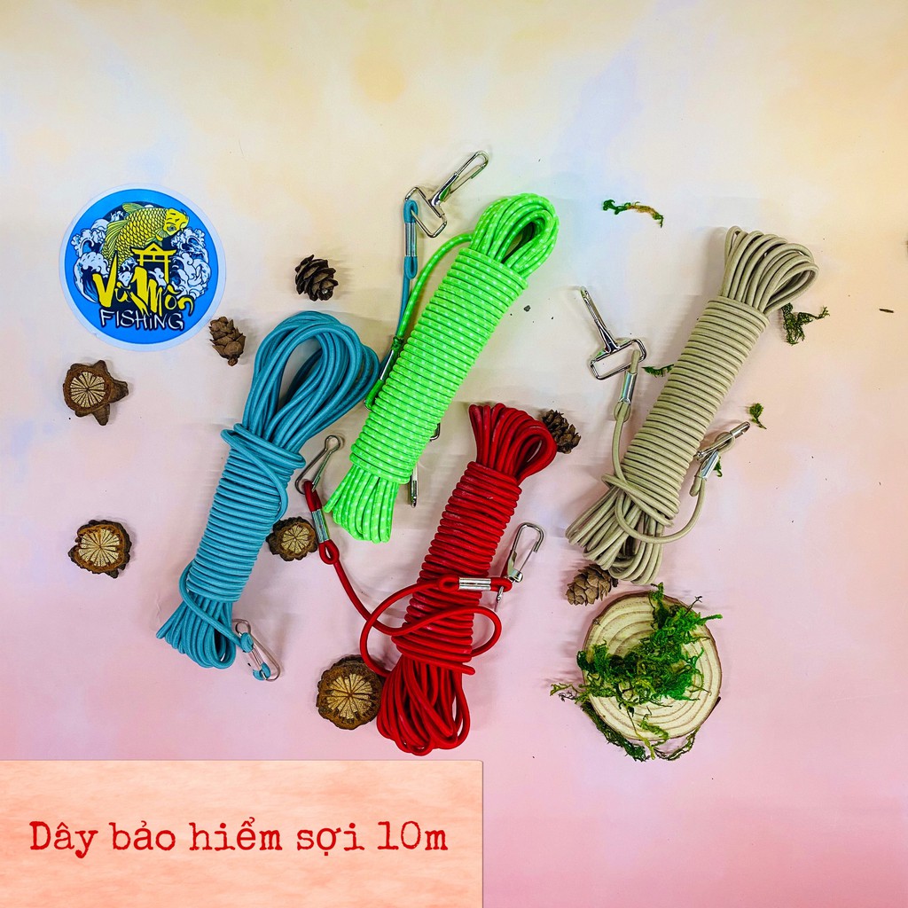 Dây Bảo Hiểm Cần Câu Tay Dã Ngoại Thun Co Giãn 10-20m- Vũ Môn Fishing