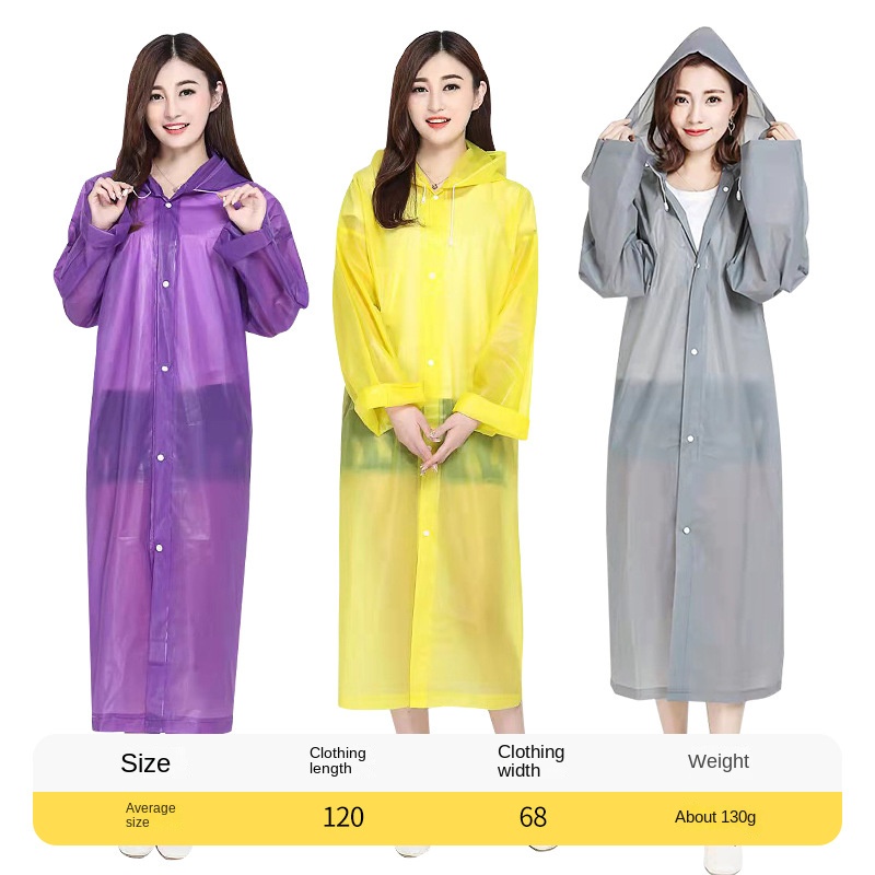 Áo Mưa EVA Dày Mặt Nhám Không Phai Màu Đục Có Thể Điều Chỉnh Được Cho Trẻ Em Và Người Lớn Bán Sỉ poncho
