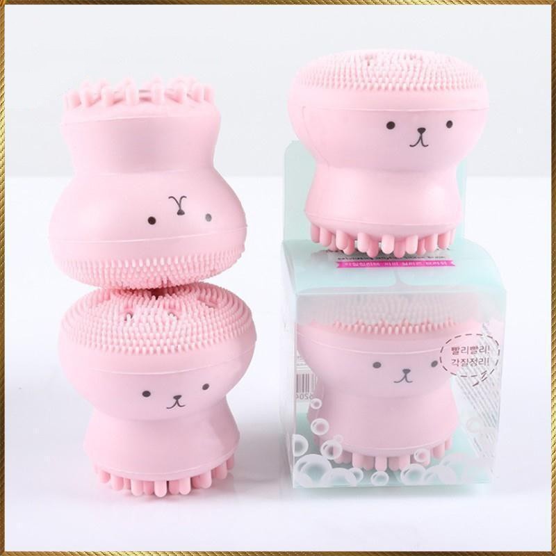 Mút rửa mặt bạch tuộc phong cách Hàn Quốc cọ silicone làm sạch lỗ chân lông Prreti