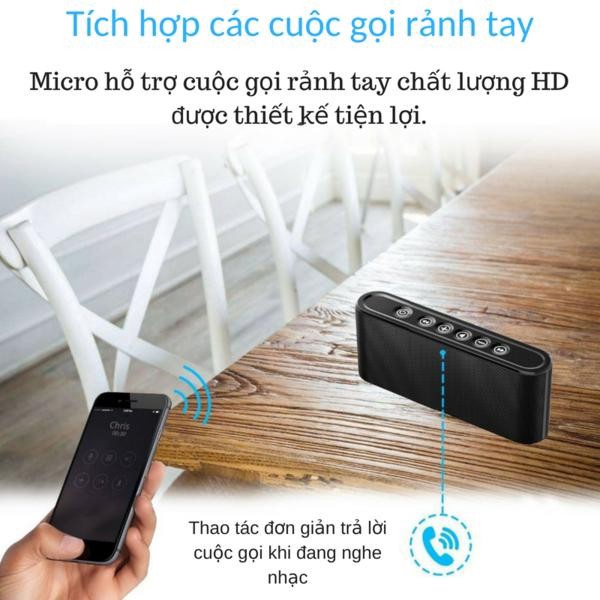 Loa siêu trầm loa Bluetooth Manovo X6 -Loa di động Mini rảnh tay cho điện thoại Ngoài trời và gia đình -dc2517