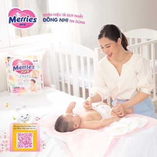 Combo 2 Tã/bỉm dán Merries size NB - 90 miếng (Cho bé dưới 5kg)
