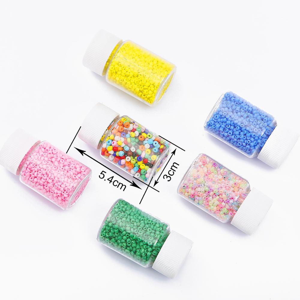 Set 3000 hạt xỏ lỗ 2mm nhiều màu sắc dùng làm trang sức DIY