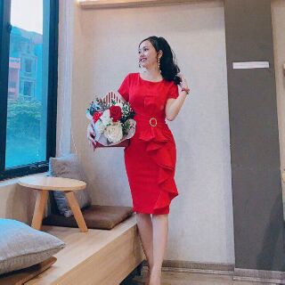 Váy body xoắn eo che bụng