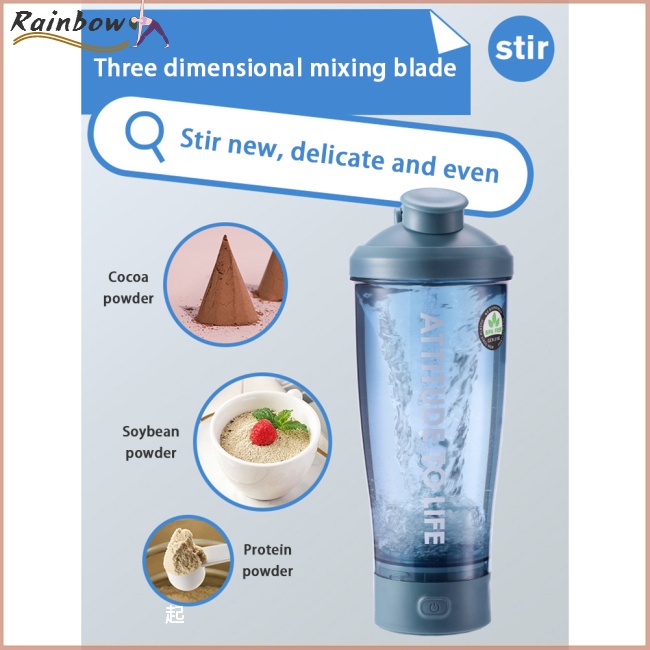 Bình Lắc Protein Chạy Điện Tự Động Chống Rò Rỉ Kích Thước Nhỏ Gọn Dành Cho Thể Thao
