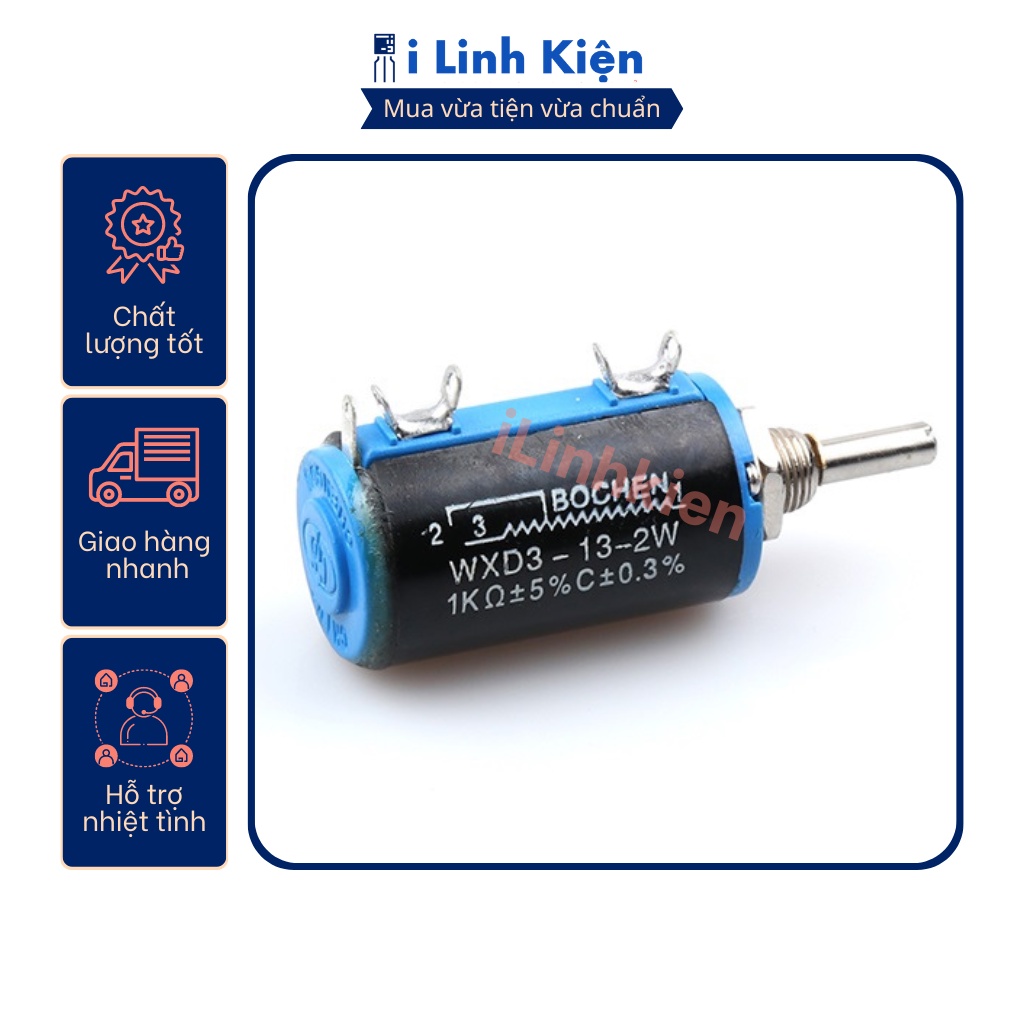 Chiết áp đơn 47K WXD3-13-2W xoay nhiều vòng