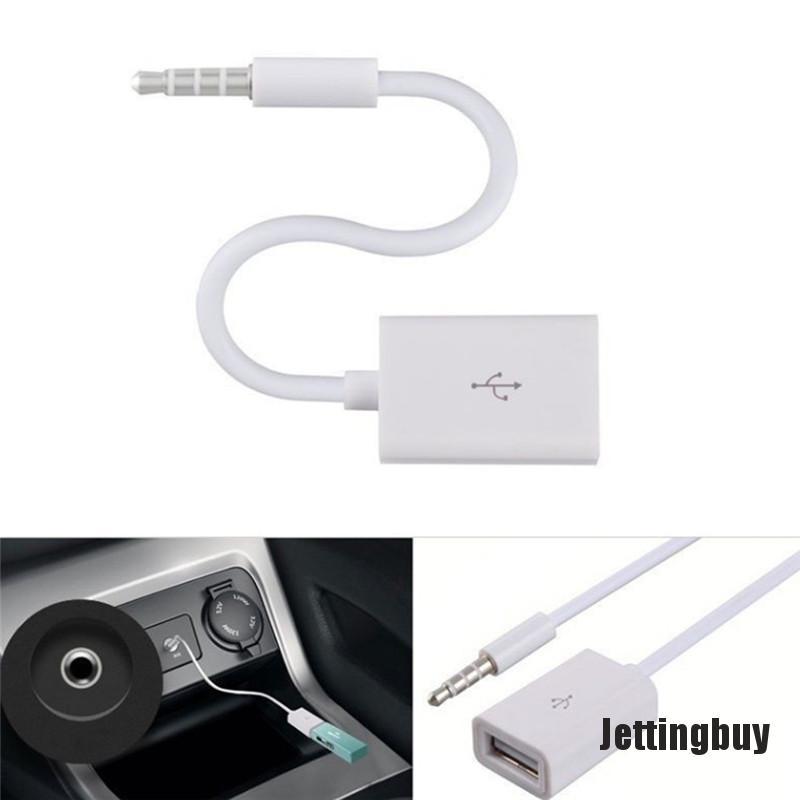 Cáp Chuyển Đổi Cổng 3.5mm Aux Sang Usb 2.0 Cho Mp3 Trên Xe Hơi