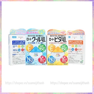 Thuốc nhỏ mắt nhật bản rohto 12ml | nước nhỏ mắt rohto nhật bản vita 40 bổ sung vitamin