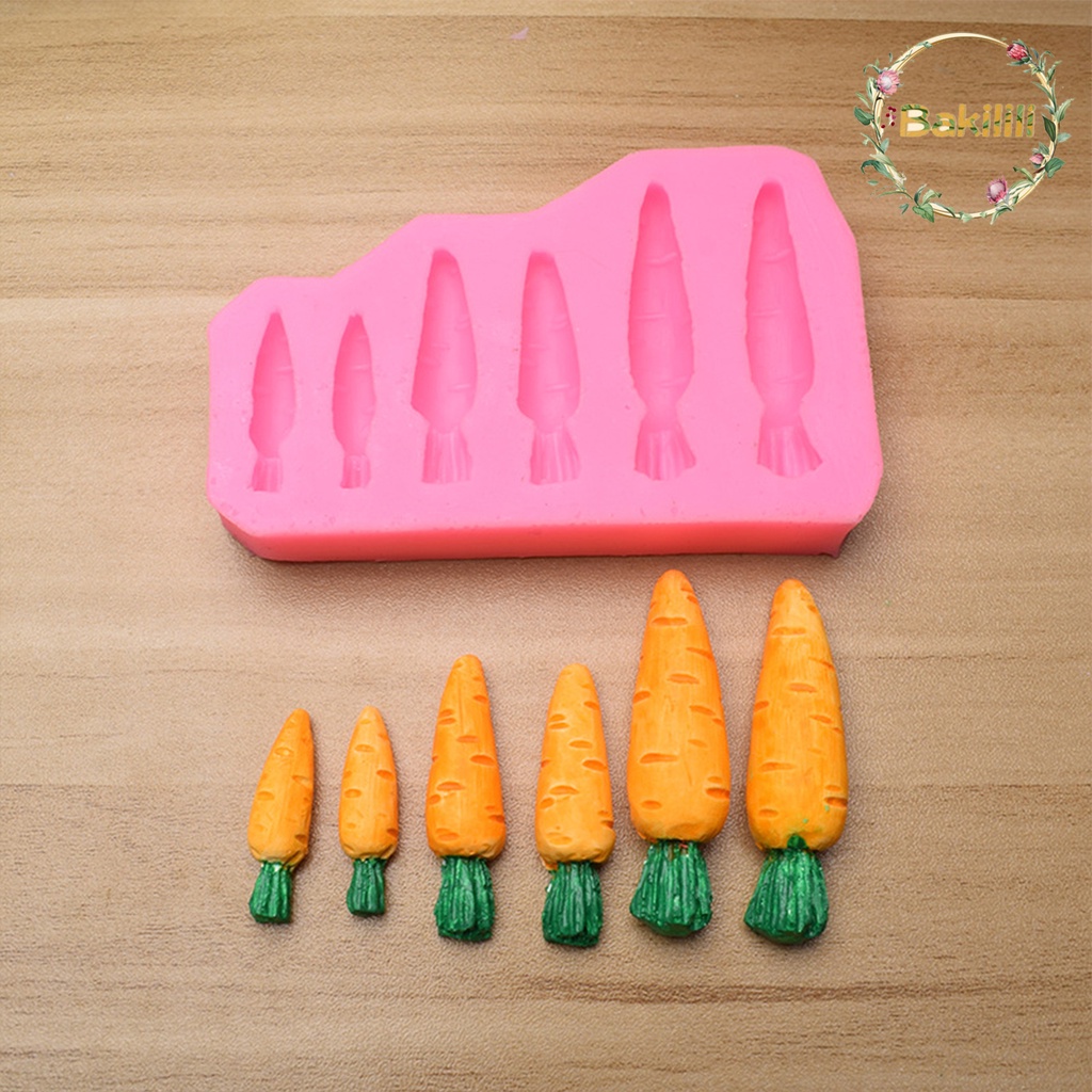Khuôn Silicone Làm Bánh Hình Củ Cà Rốt Chịu Nhiệt