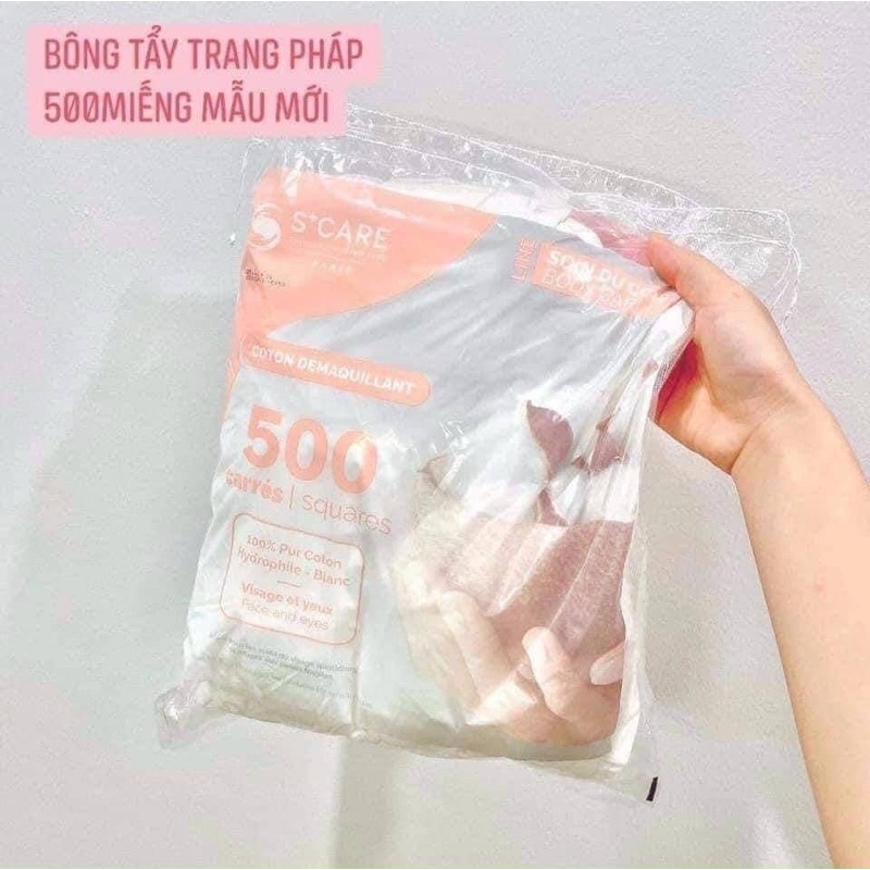 Bông tẩy trang Scare Pháp 500 miếng