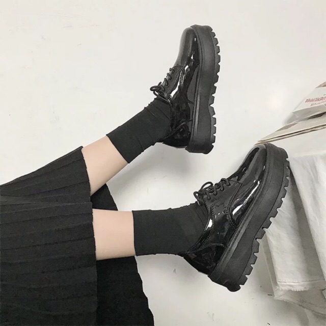 [ORDER 15 NGÀY] Giày oxford nữ da bóng đế cao 3cm