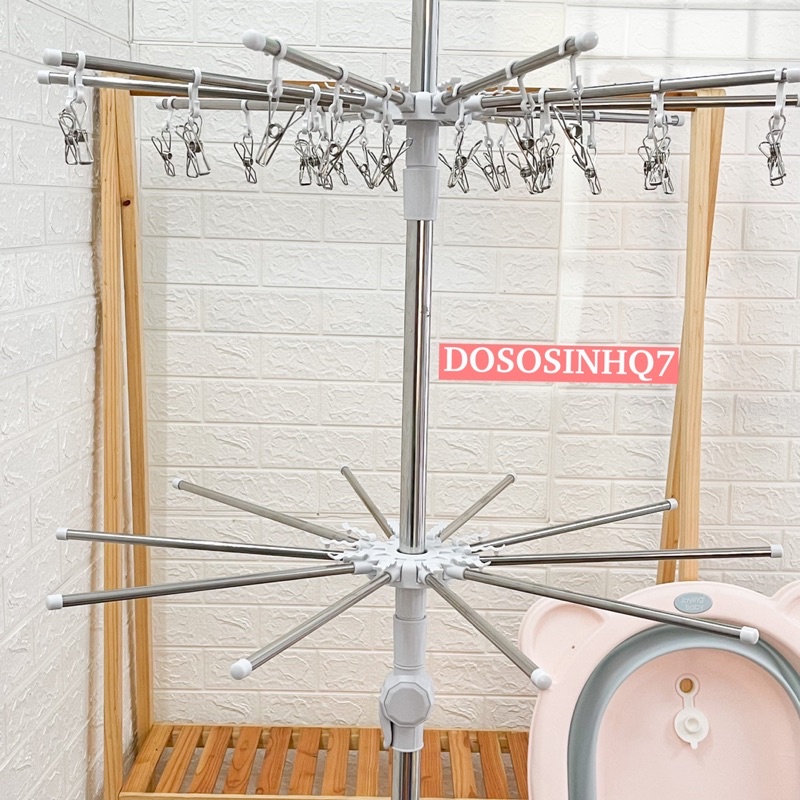Cây phơi đồ inox 3 tầng 60 kẹp