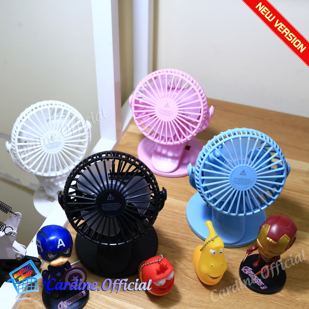 Quạt mini tích điện kẹp bàn có đế thăng bằng 360 độ siêu mát Cardine Store Pin Khủng 1200mAh | BigBuy360 - bigbuy360.vn