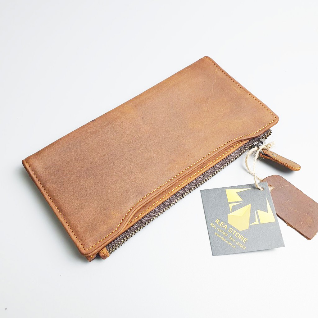 Ví dài nam da bò thật WL103VB   - 100% da bò thật, BH 3 năm