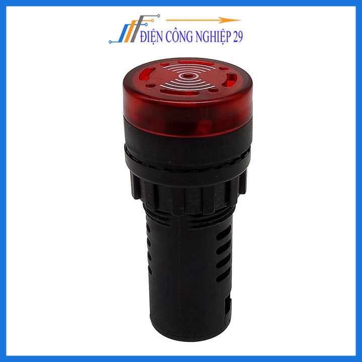 Còi cảnh báo AD16-22SM 12v - 24V - 220v có đèn lắp trong tủ điện